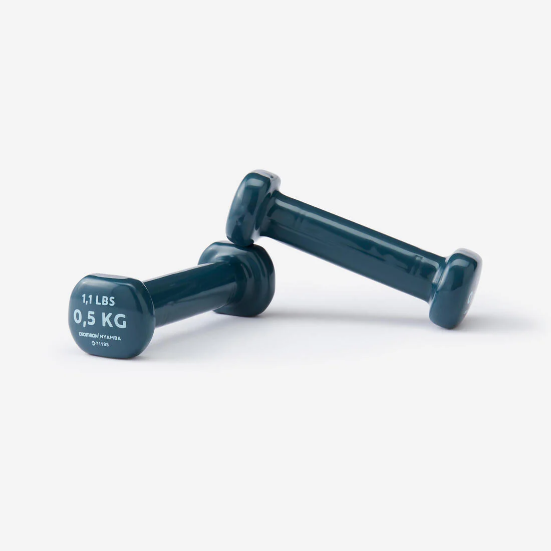 0.5 kg Fitness Dumbbells Twin-Pack, Partially Recycled Cast Iron - Navy Blue