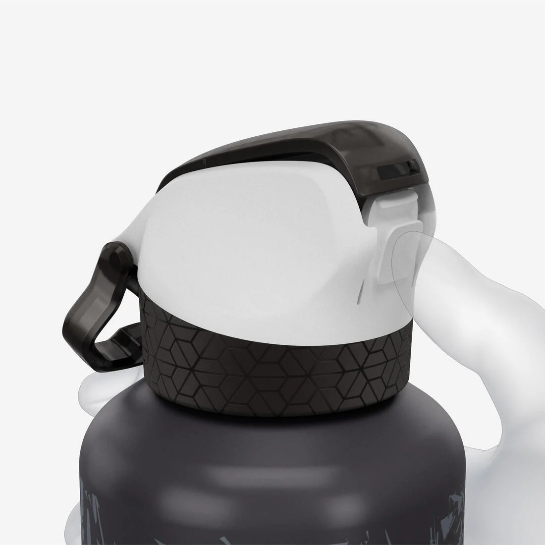 Kids’ 0.6L alu. water flask 500 with instant cap, pipette and straw, for hiking - Image 13