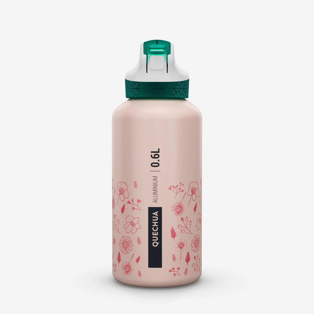 Kids’ 0.6L alu. water flask 500 with instant cap, pipette and straw, for hiking - Image 16