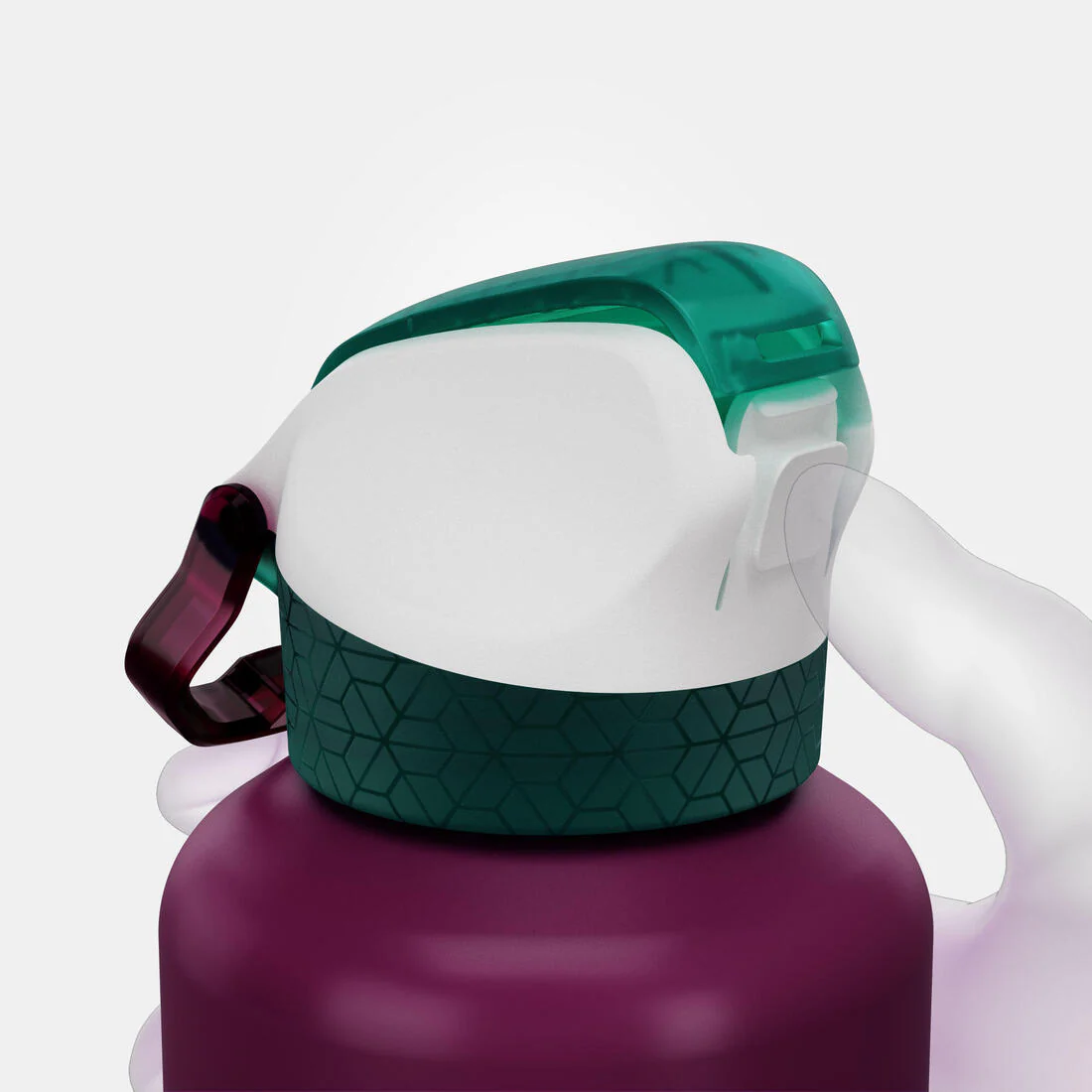 Kids’ 0.6L alu. water flask 500 with instant cap, pipette and straw, for hiking - Image 24