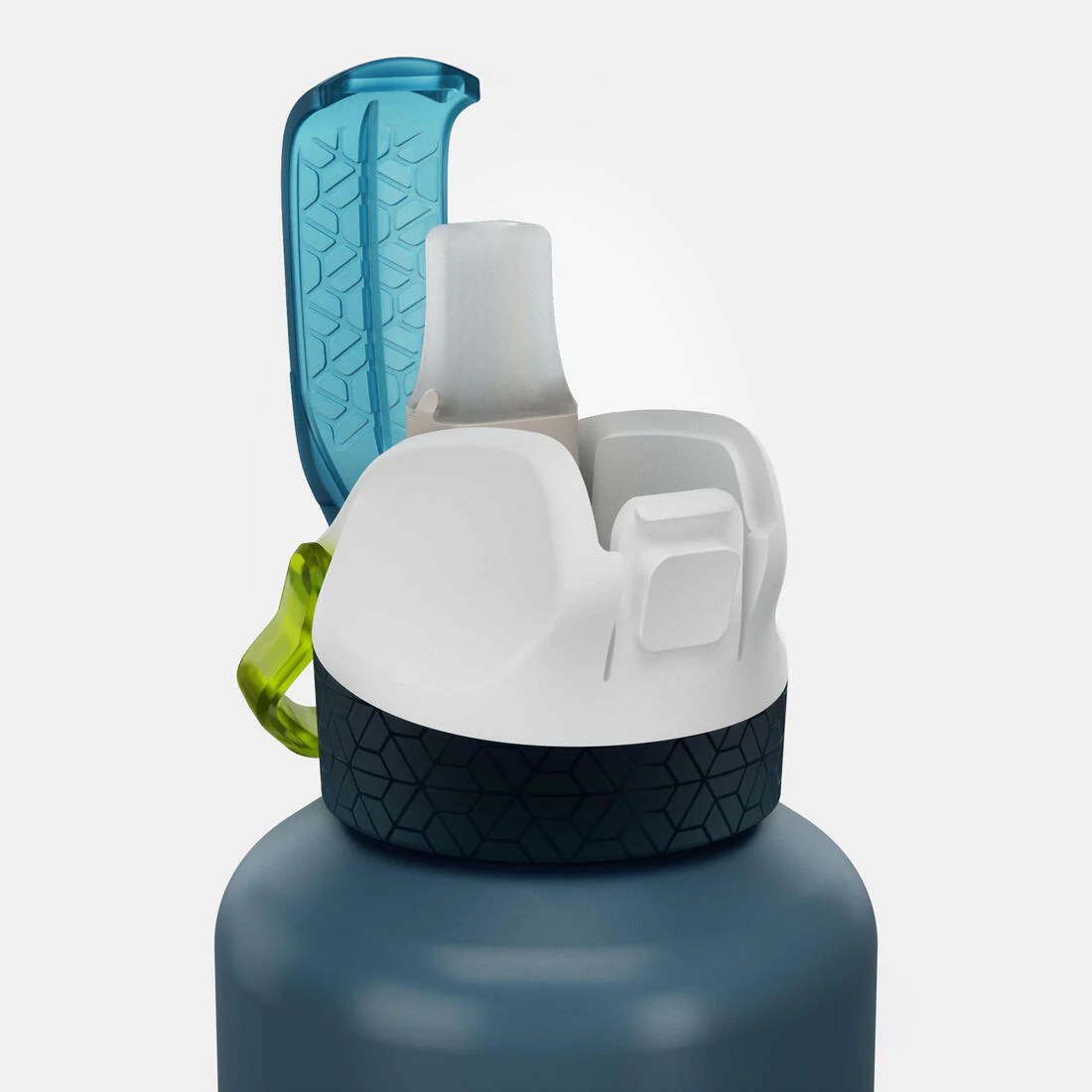 Kids’ 0.6L alu. water flask 500 with instant cap, pipette and straw, for hiking - Image 28
