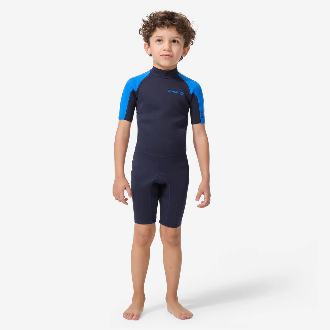100 kid’s 1.5 mm neoprene blue Shorty Surfing wetsuit