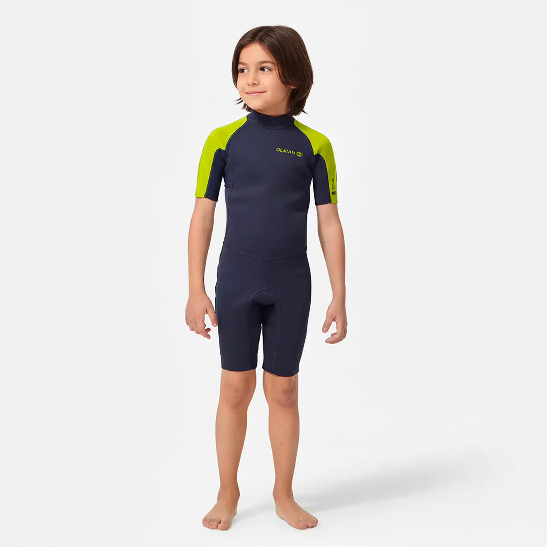100 kid’s 1.5 mm neoprene blue Shorty Surfing wetsuit - Image 2