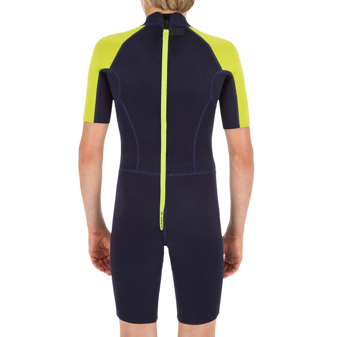 100 kid’s 1.5 mm neoprene blue Shorty Surfing wetsuit - Image 6