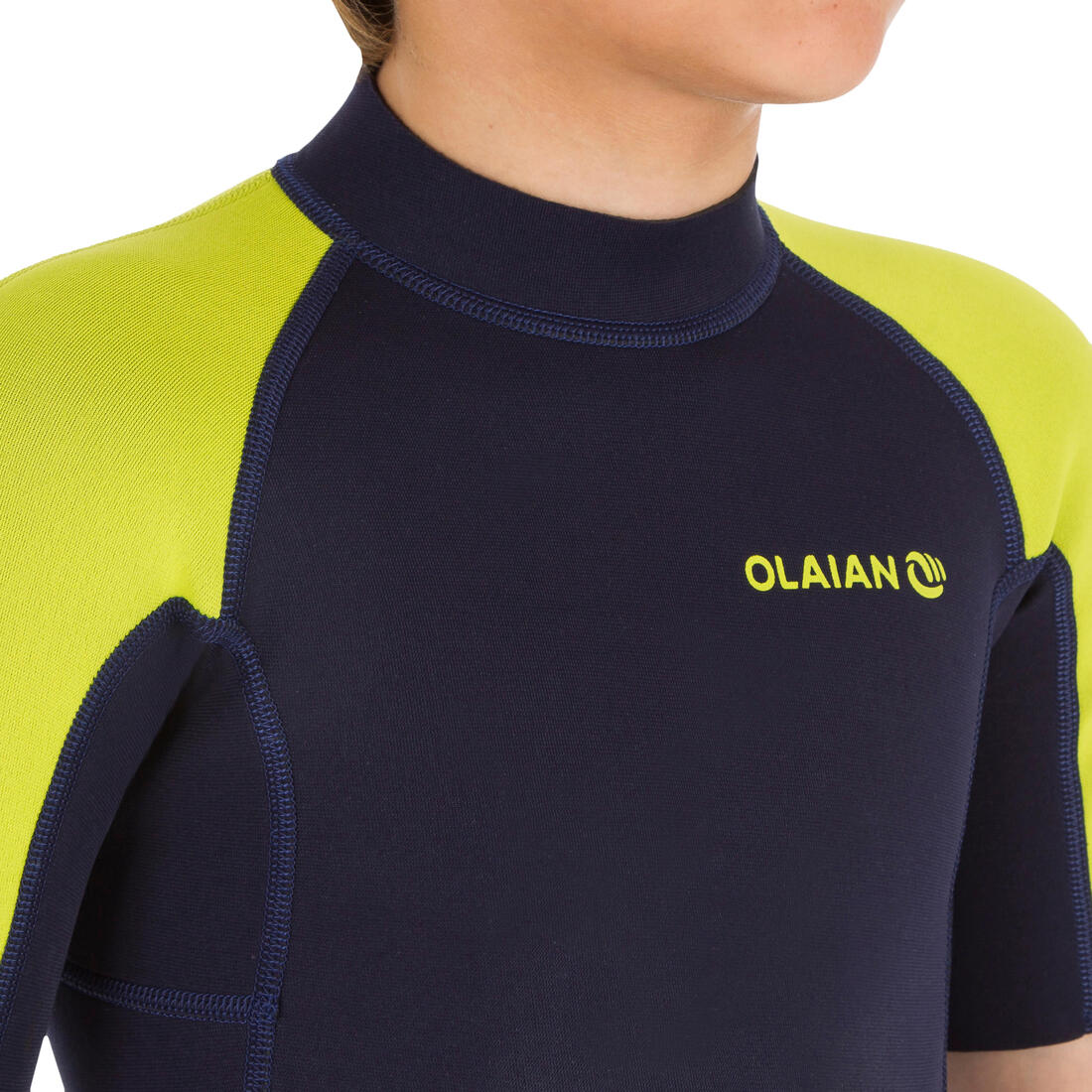 100 kid’s 1.5 mm neoprene blue Shorty Surfing wetsuit - Image 8