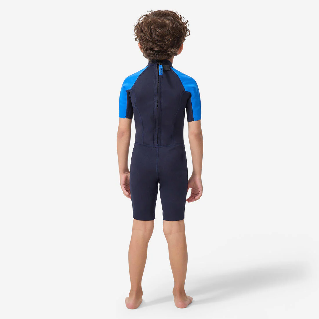 100 kid’s 1.5 mm neoprene blue Shorty Surfing wetsuit - Image 9