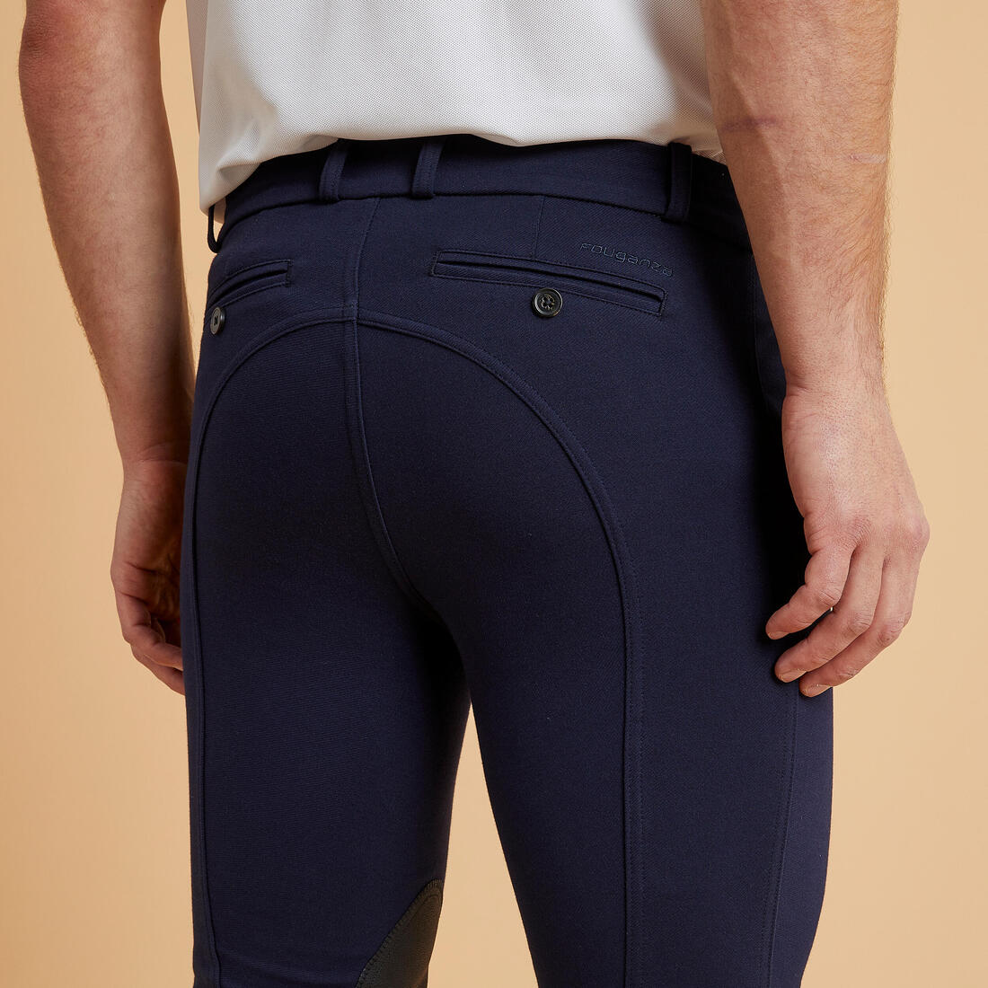 140 Horse Riding Grippy Patch Jodhpurs - Navy - Image 4