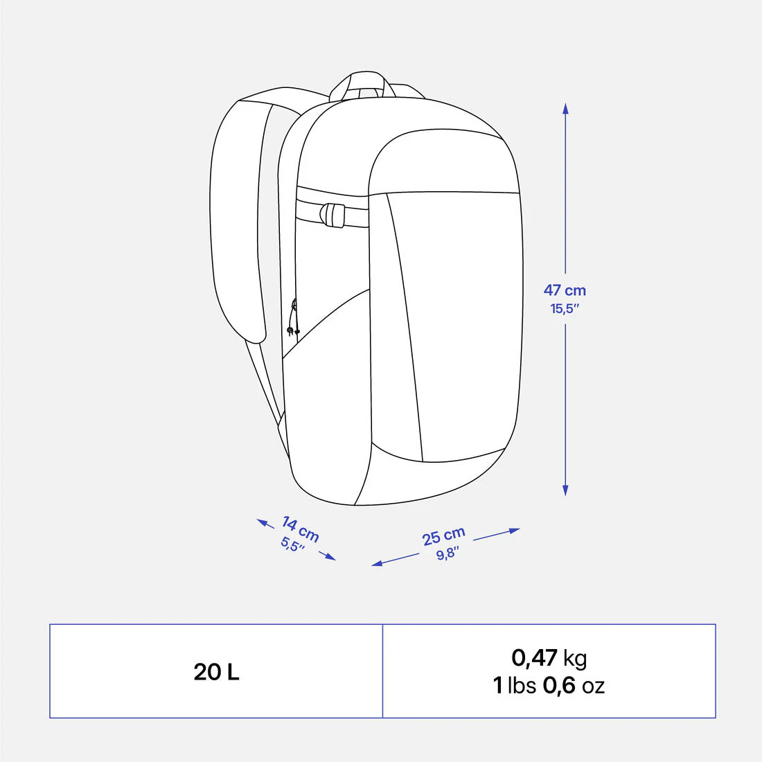 20 L Hiking Backpack - Arpenaz NH100 - Image 28
