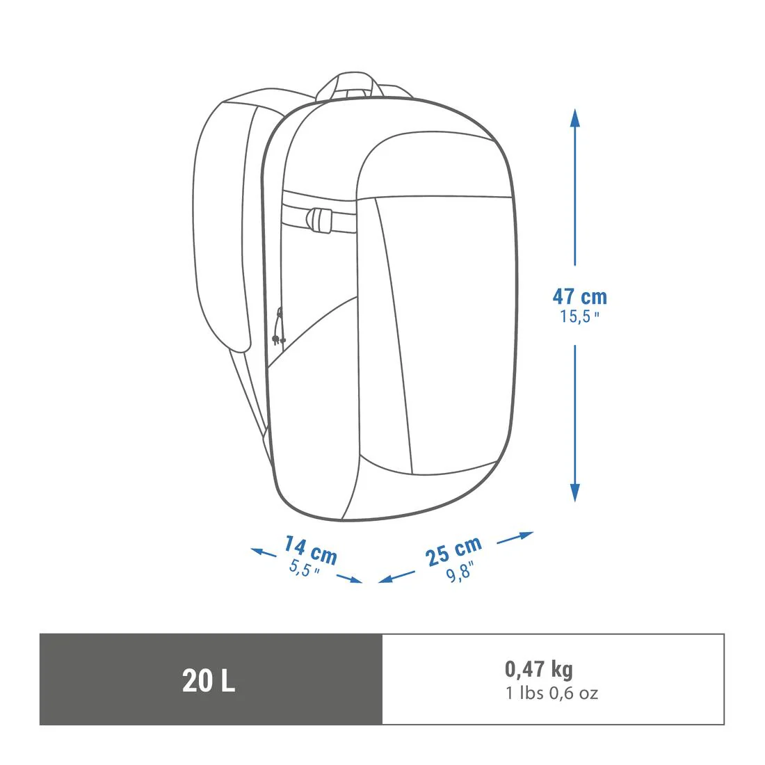 20 L Hiking Backpack - Arpenaz NH100 - Image 39
