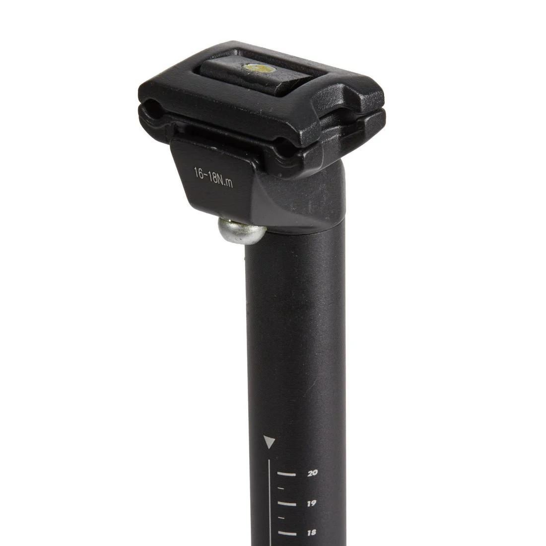 31.6 mm 350 mm / 400 mm Aluminium Seat Post with Clamp - Black - Image 2