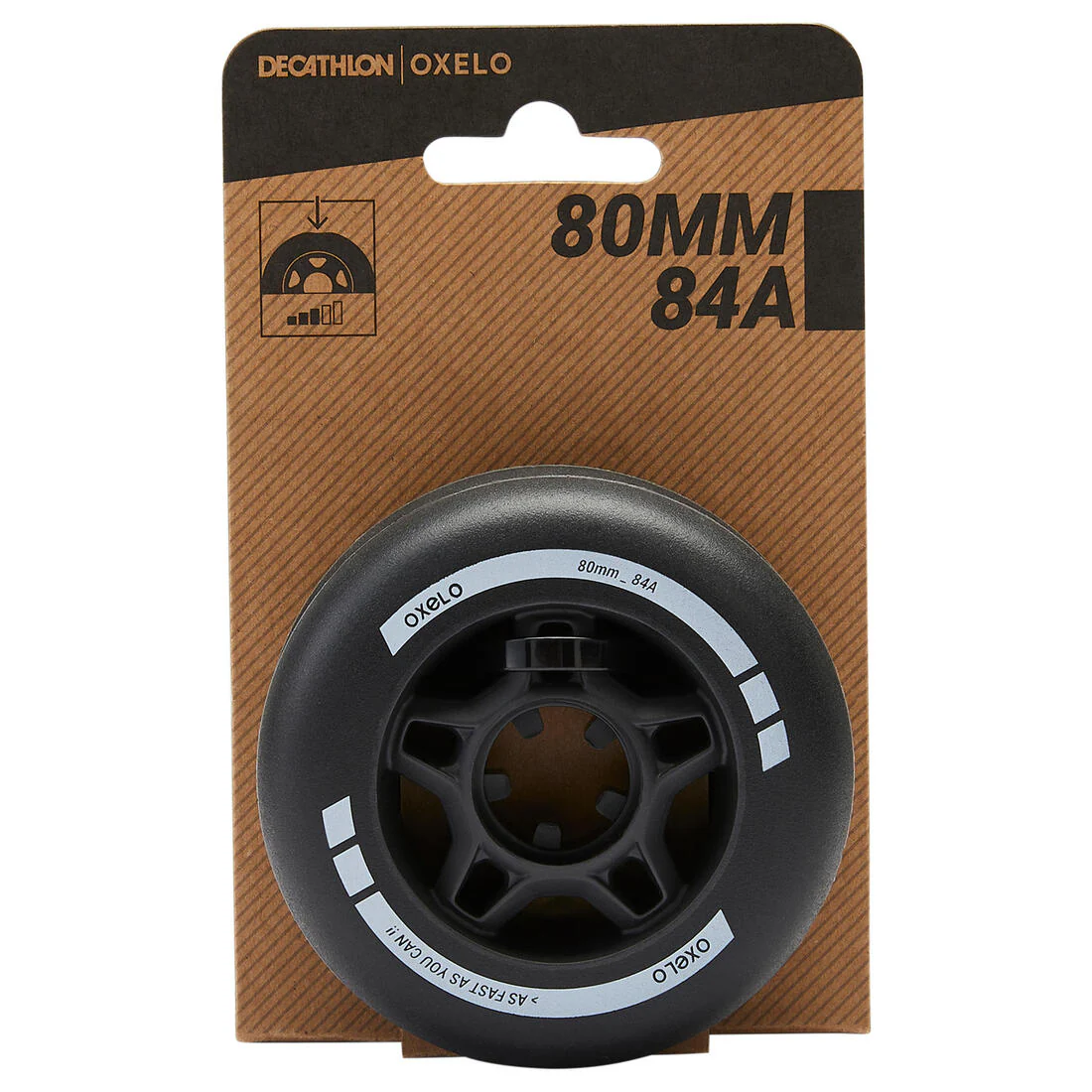 80 mm 84A Inline Fitness Skate Wheels Fit 4-Pack - Black - Image 5
