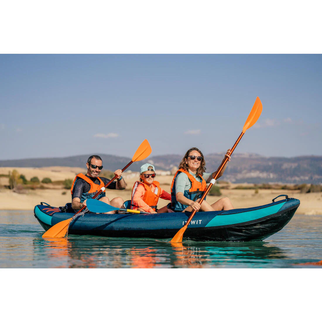Adjustable symmetrical detachable kayak/packraft paddle 4 parts 205-215 cm - Image 19