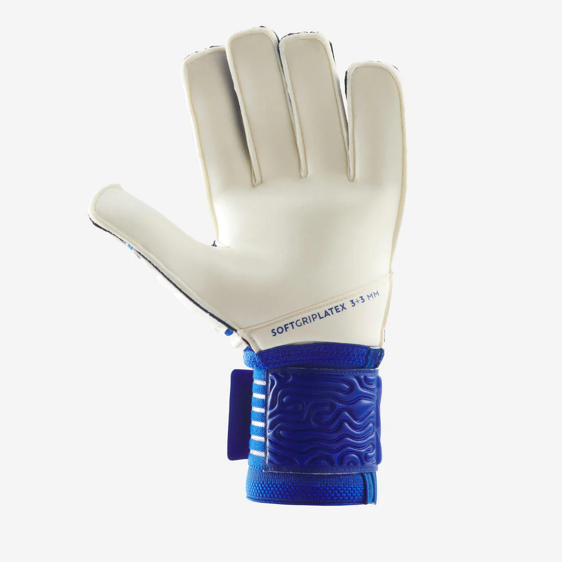 Adult Football Goalkeeper Gloves F500 Viralto - White/Blue - Image 2