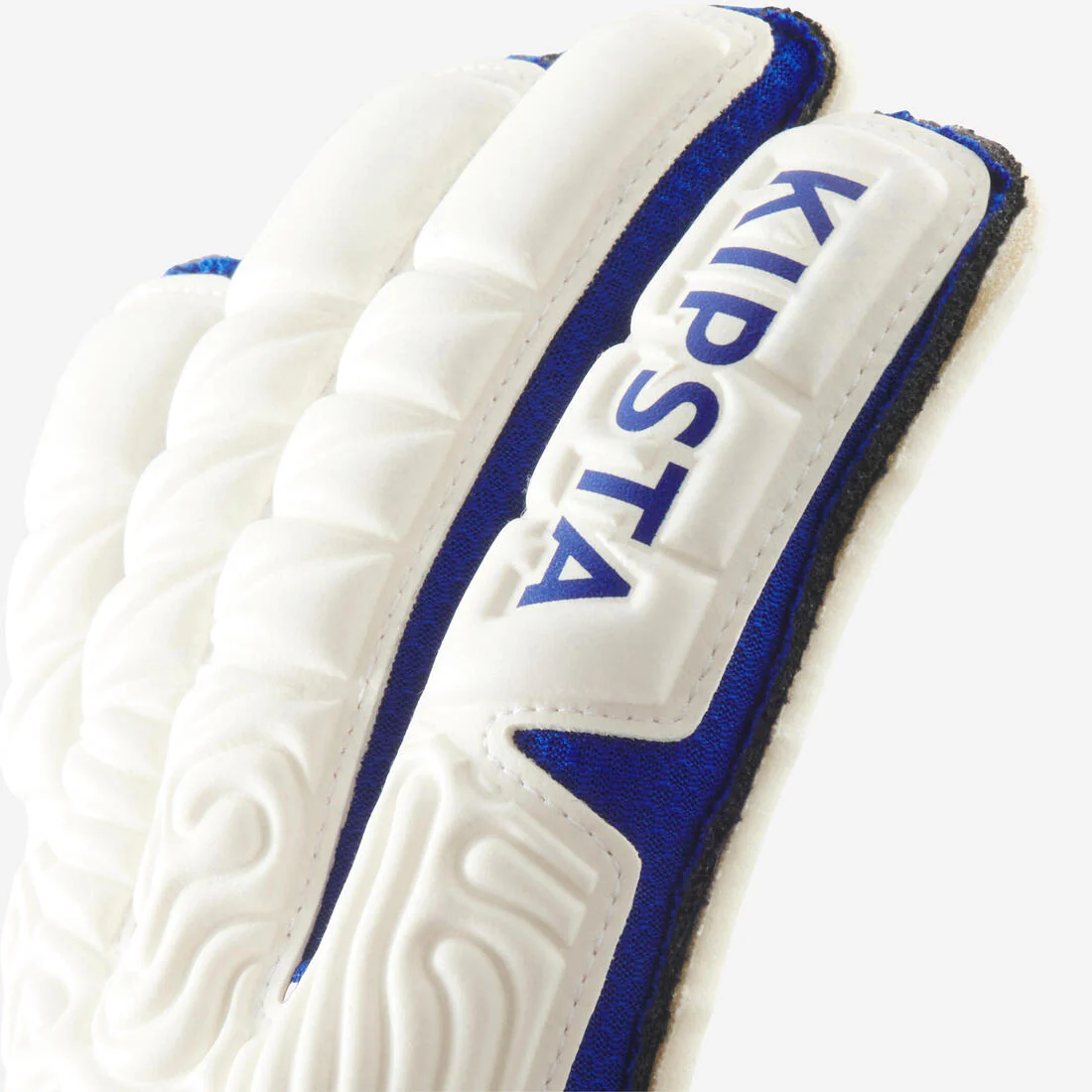 Adult Football Goalkeeper Gloves F500 Viralto - White/Blue - Image 3