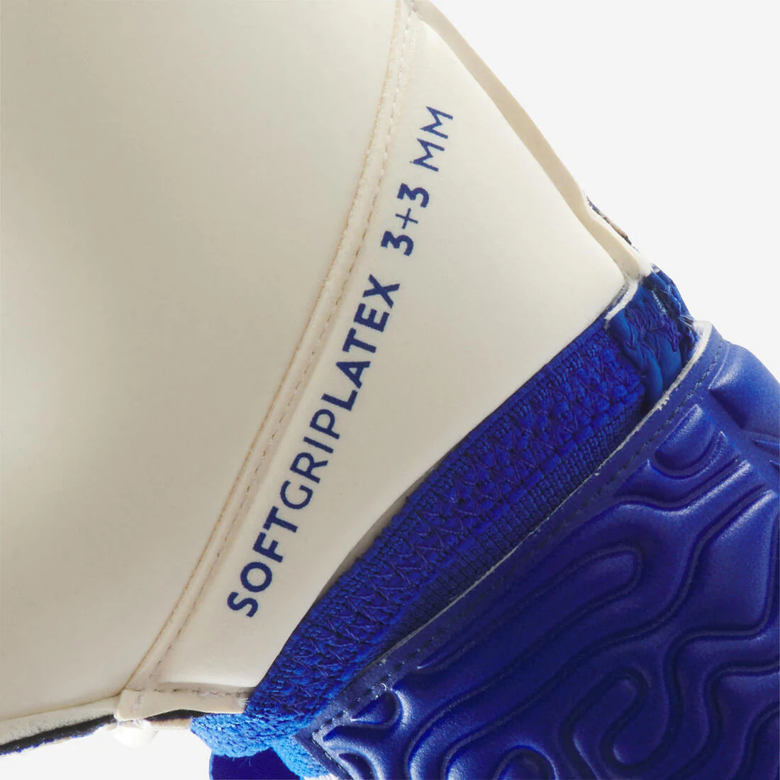Adult Football Goalkeeper Gloves F500 Viralto - White/Blue - Image 4