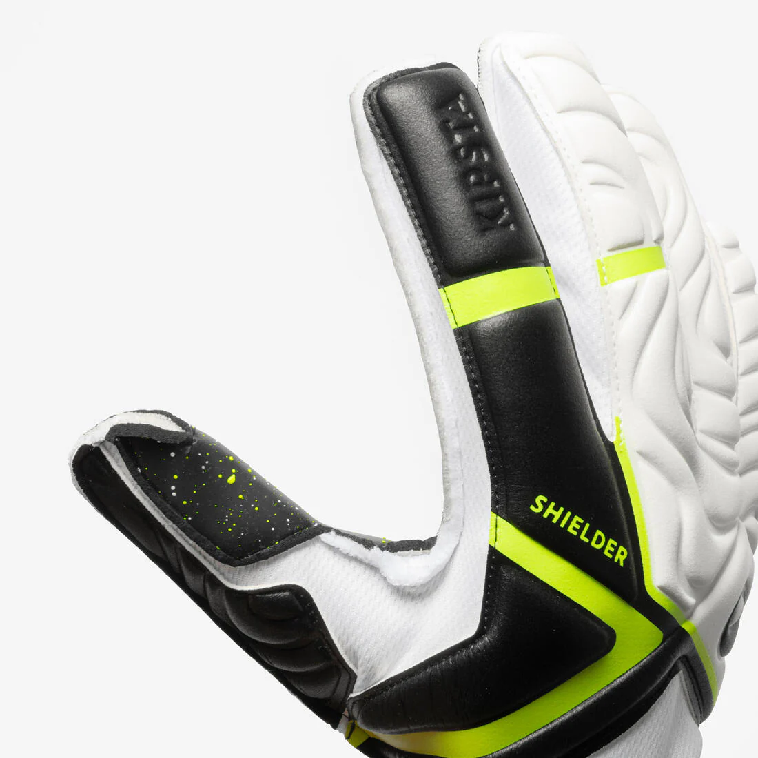 Adult Football Goalkeeper Gloves with Finger Protection VRLT 500 - Image 2