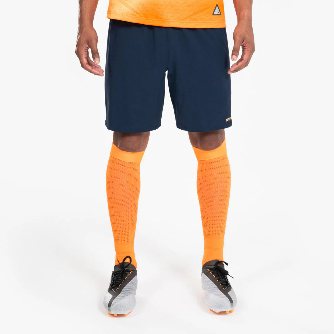 Adult Football Shorts CLR - Navy/Orange