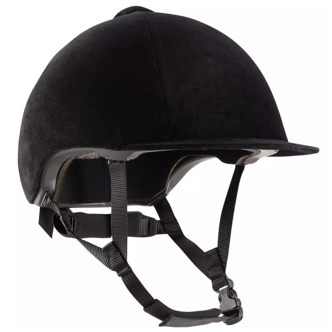 Adult/Kids' Horse Riding Helmet 140 - Black Velvet - Image 3