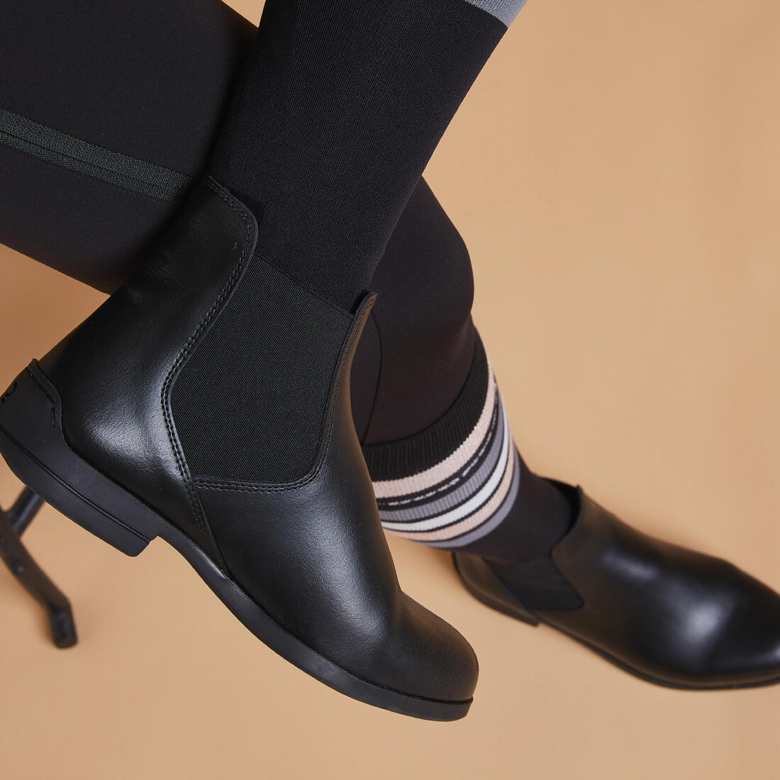 Adult Leather Horse Riding Jodhpur Boots 500 - Image 11