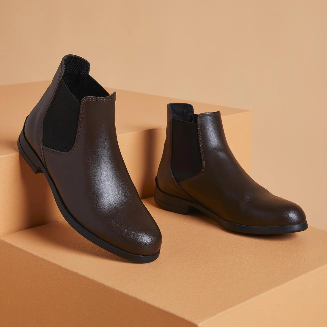 Adult Leather Horse Riding Jodhpur Boots 500 - Image 12