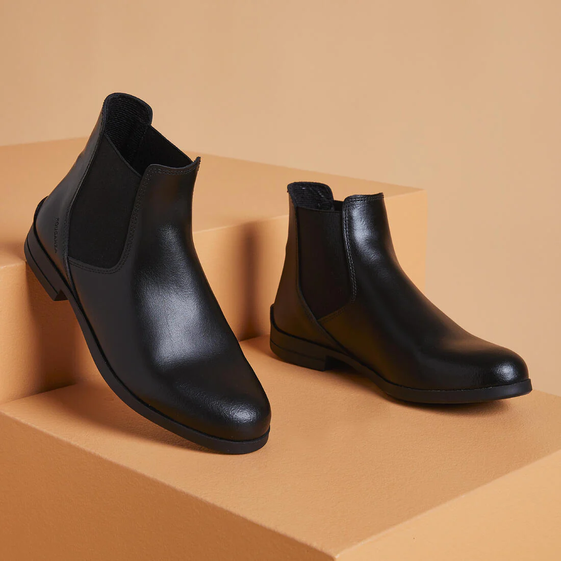Adult Leather Horse Riding Jodhpur Boots 500 - Image 3