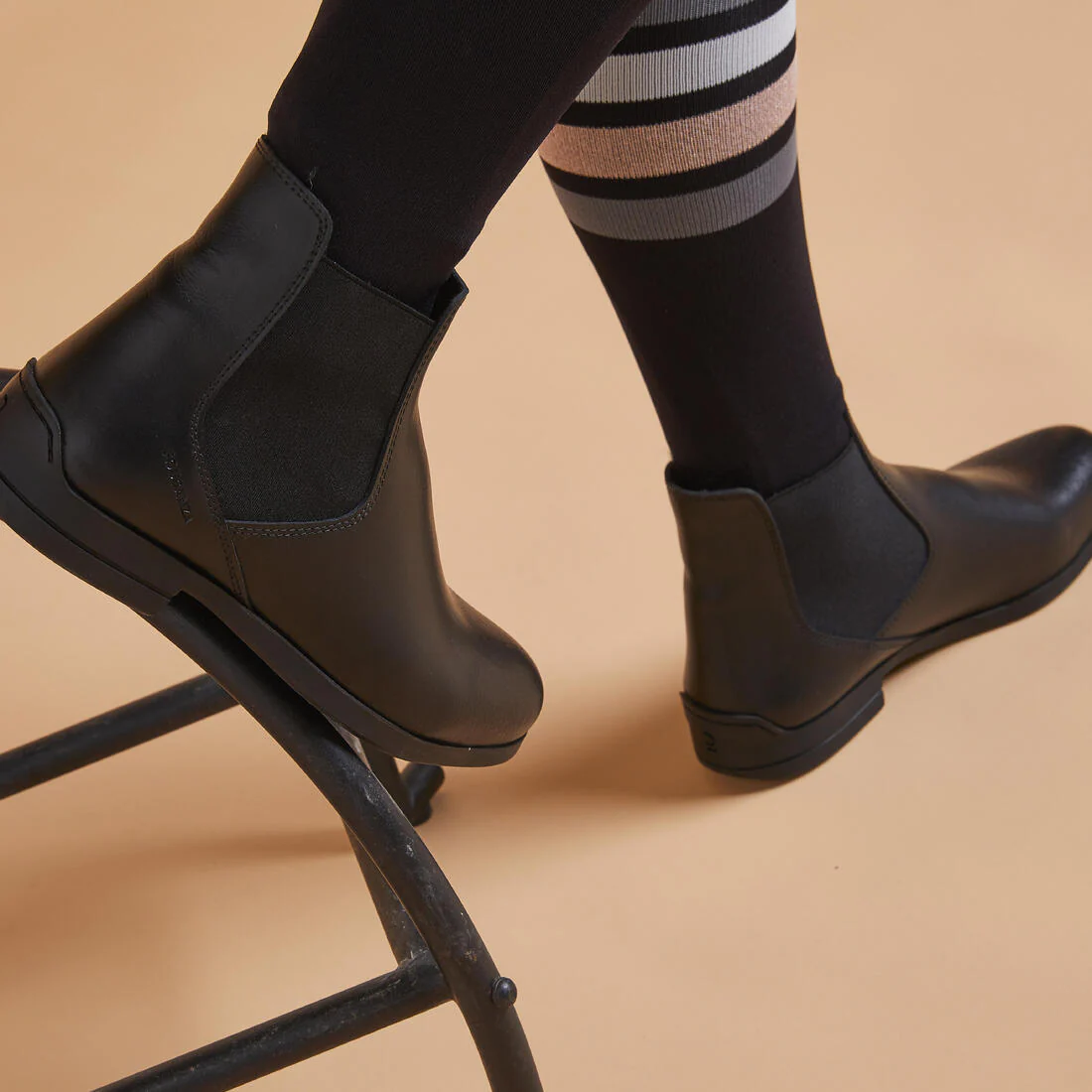 Adult Leather Horse Riding Jodhpur Boots 500 - Image 9