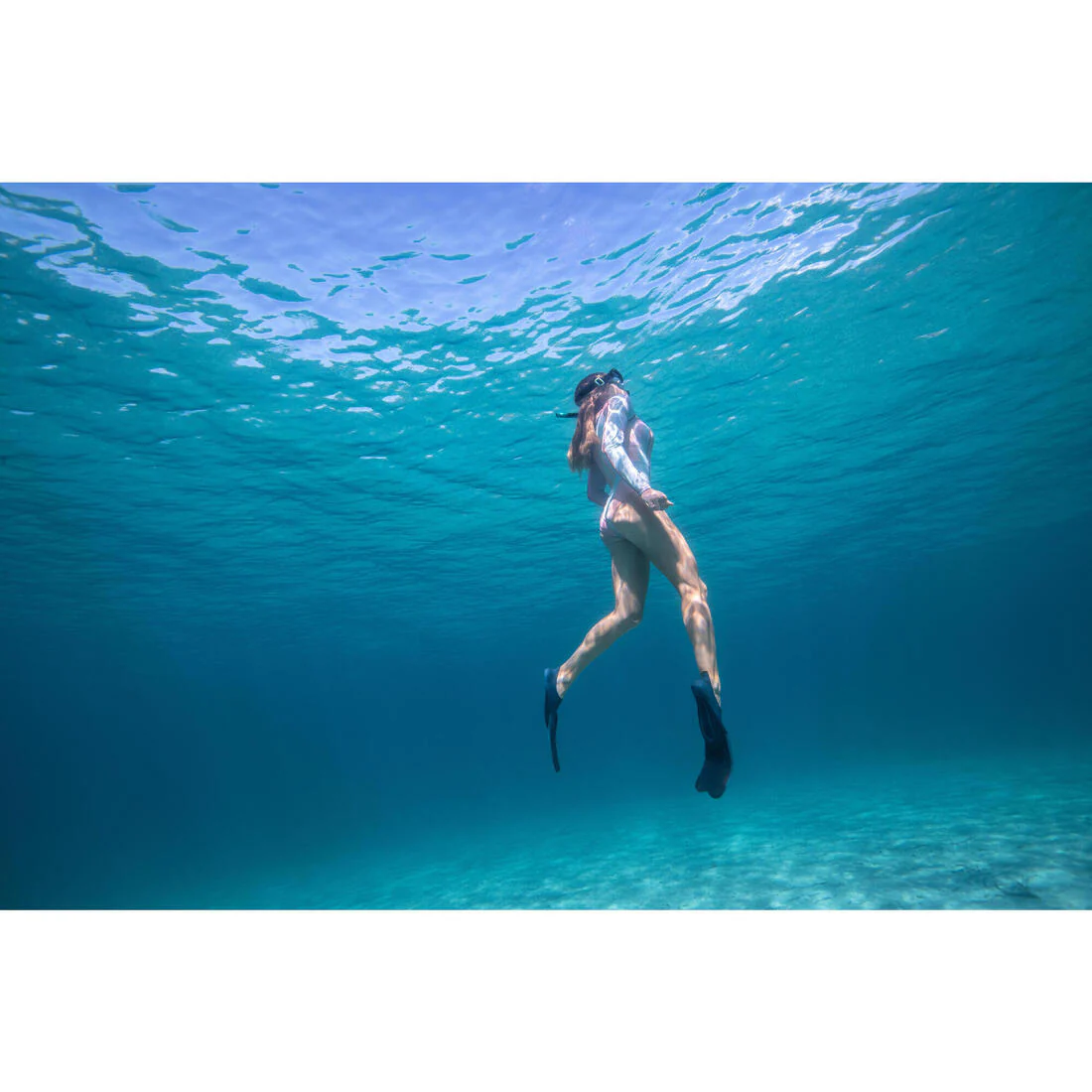 Adult's snorkelling kit, fins, mask, snorkel 100 - Image 15
