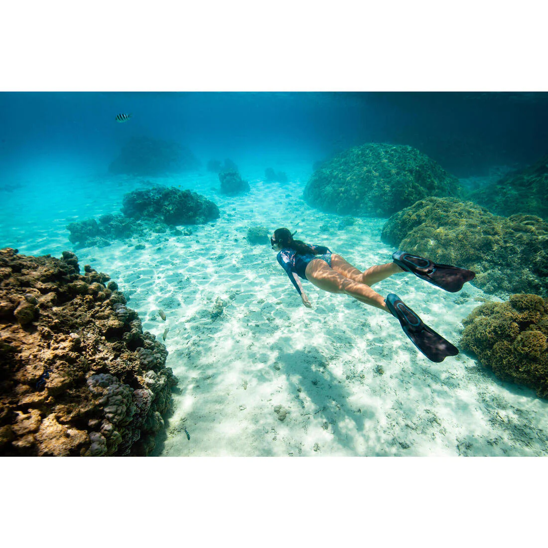 Adult's snorkelling kit, fins, mask, snorkel 100 - Image 16