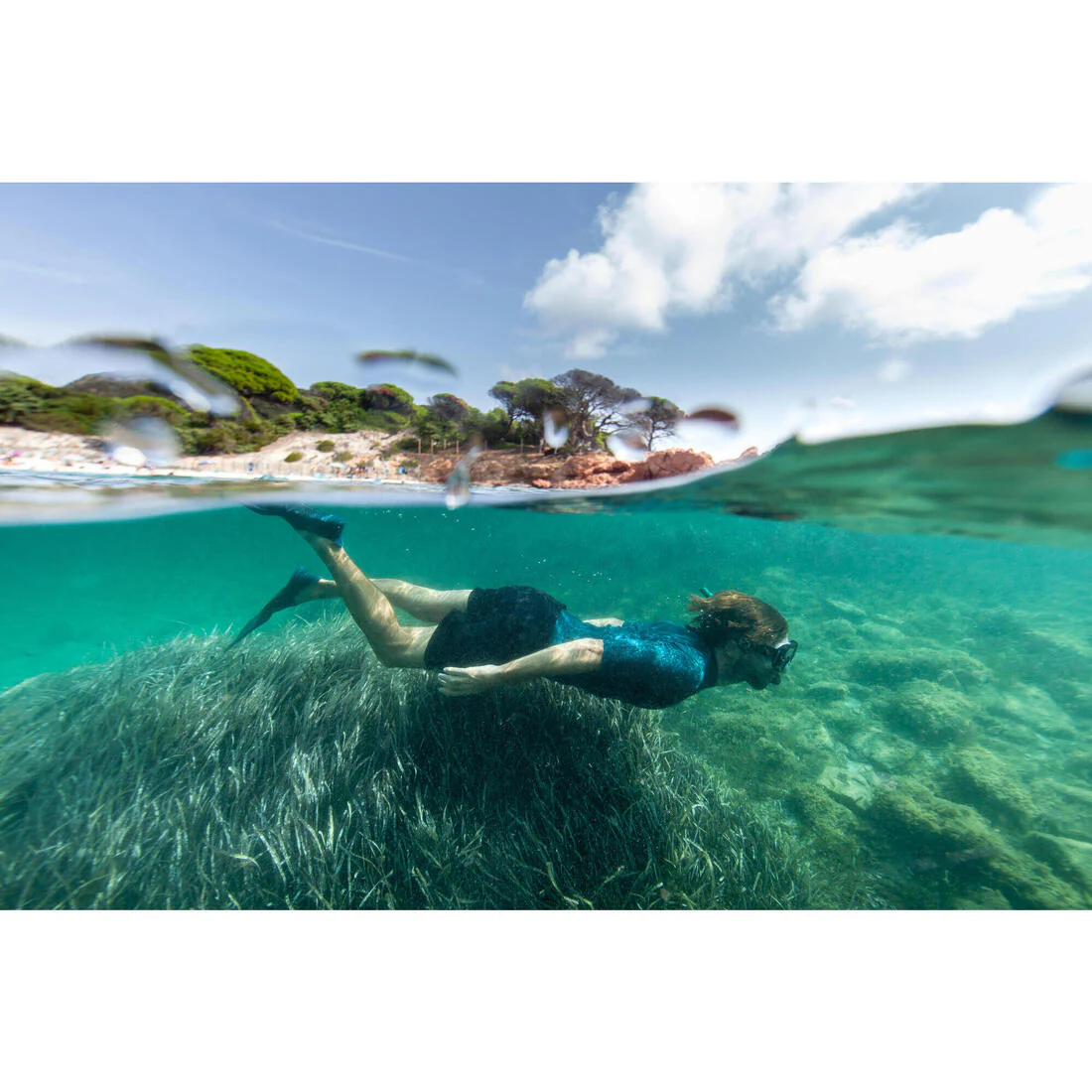Adult's snorkelling kit, fins, mask, snorkel 100 - Image 18