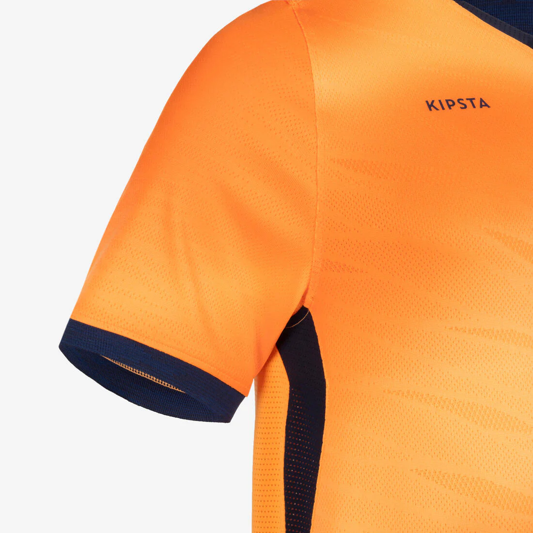 Adult Short-Sleeved Football Shirt CLR - Orange/Navy - Image 7