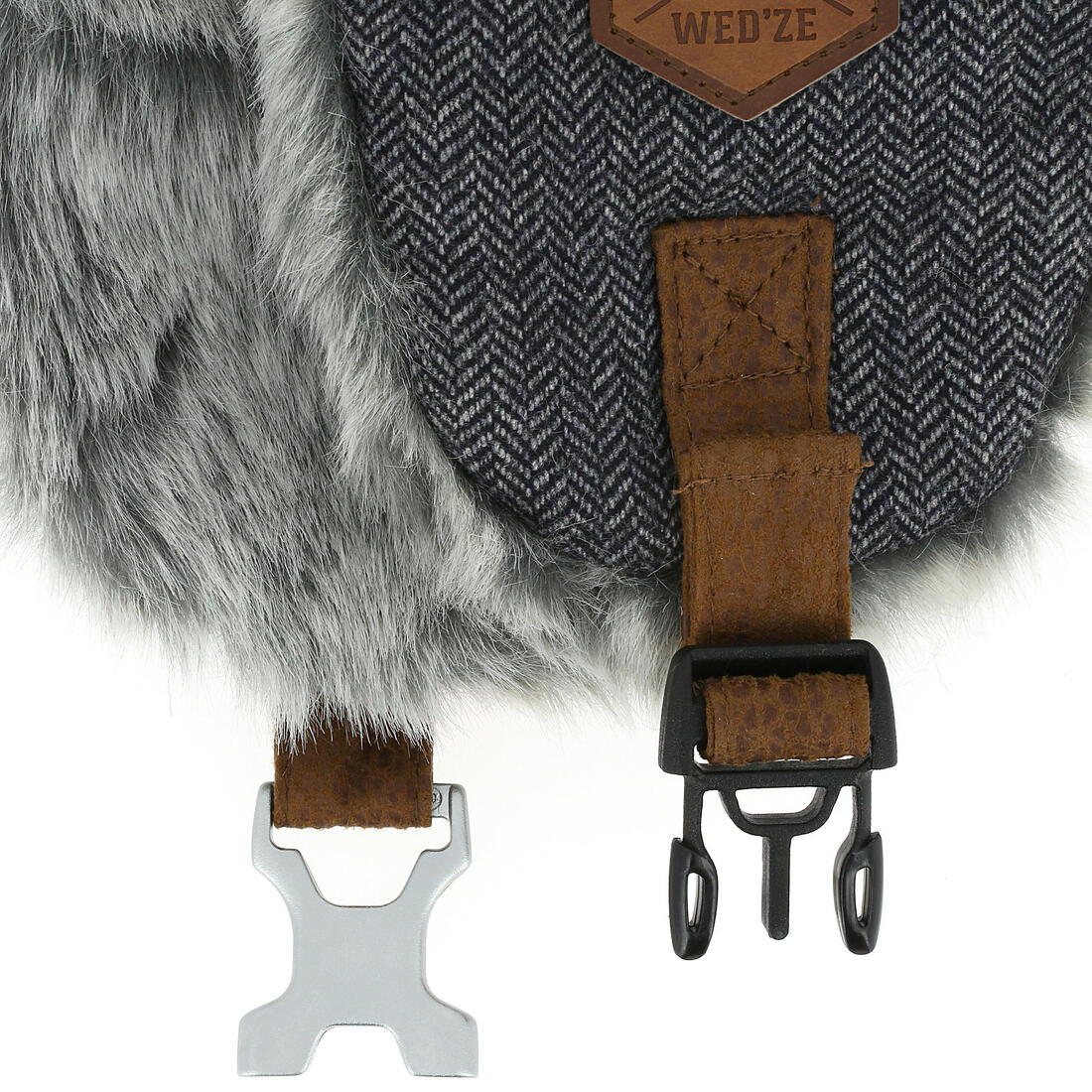ADULT SKI USHANKA - CRUISING FUR - GREY - Image 4