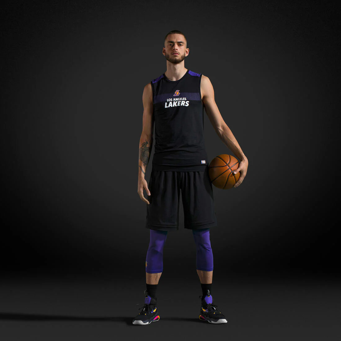 Adult Sleeveless Basketball Base Layer Jersey UT500 NBA Los Angeles Lakers - Image 15