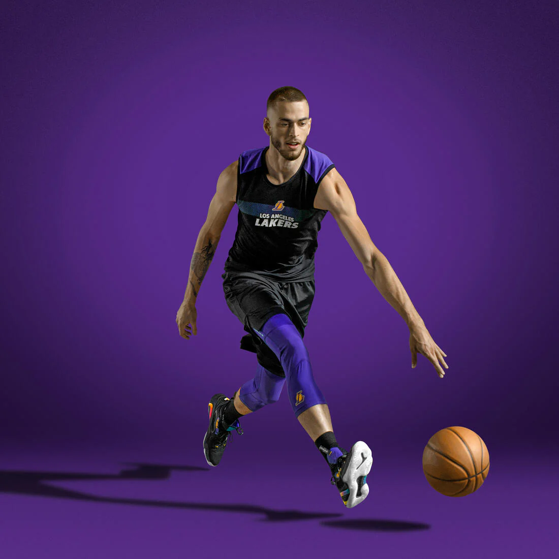 Adult Sleeveless Basketball Base Layer Jersey UT500 NBA Los Angeles Lakers - Image 16