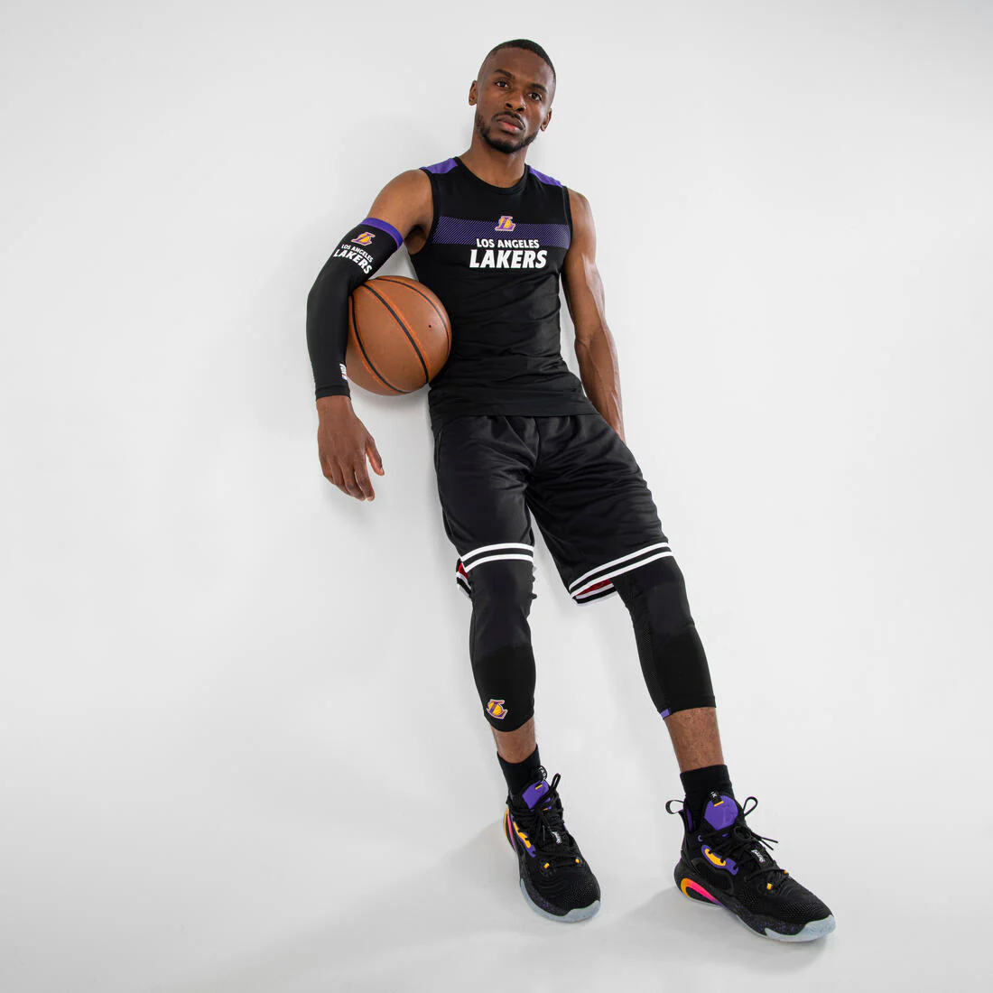 Adult Sleeveless Basketball Base Layer Jersey UT500 NBA Los Angeles Lakers - Image 9