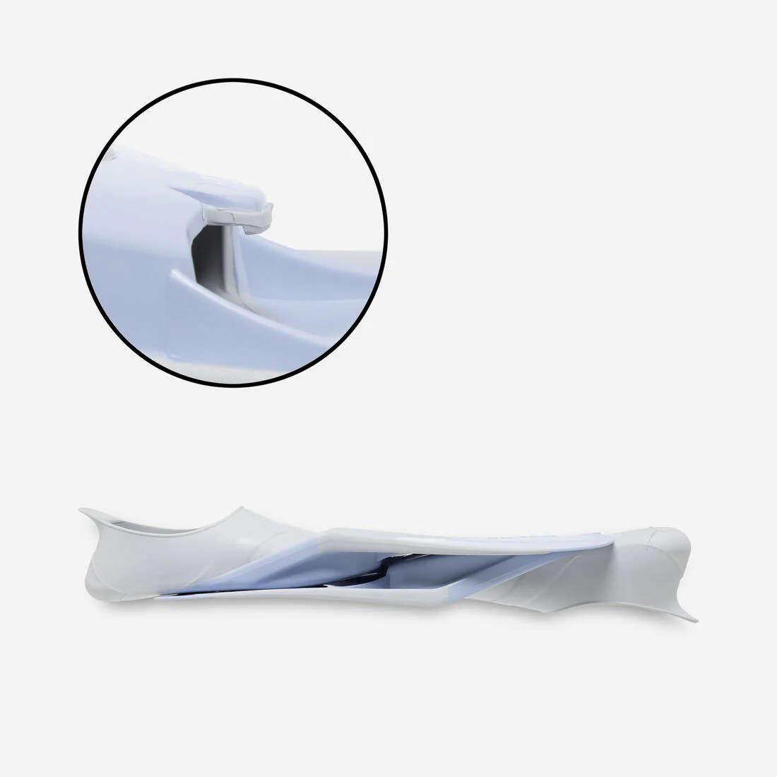 Adult snorkelling fins mask snorkel SET 100 Grey, FMS set 100 AD - Image 10