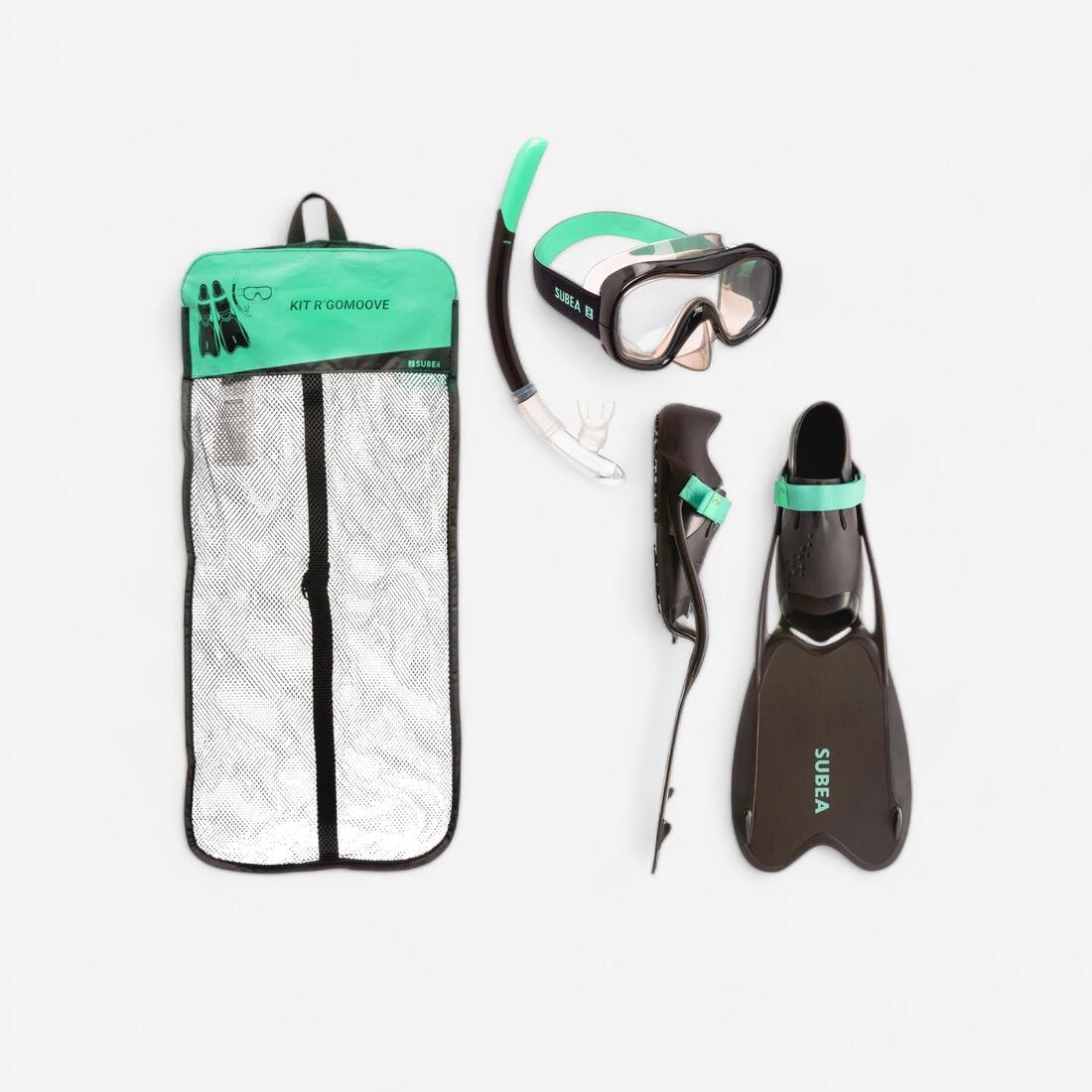 Adult Snorkelling Set R'Gomoove - Black Green