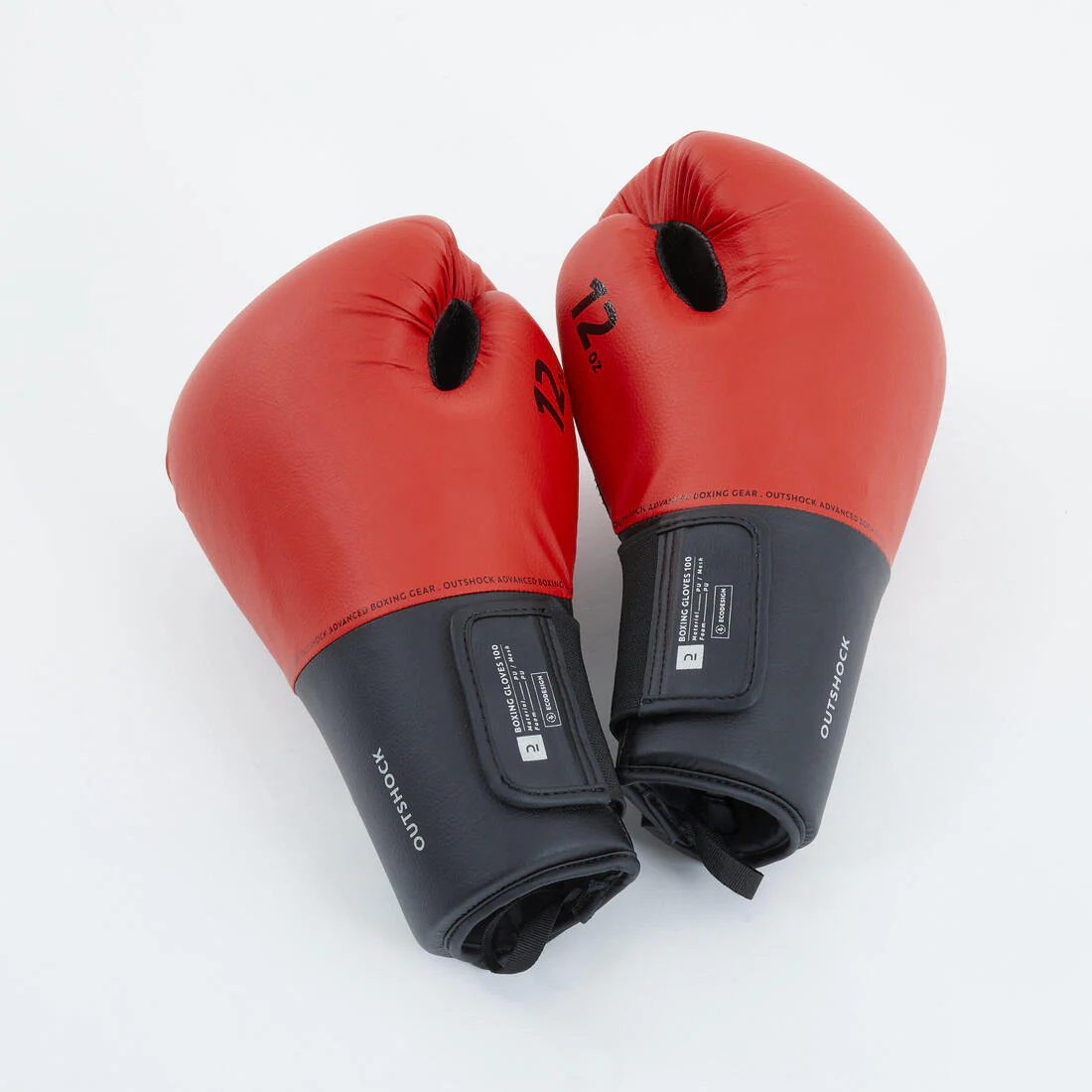 Adult Training Boxing Gloves Beginner - Red/Black - Image 2