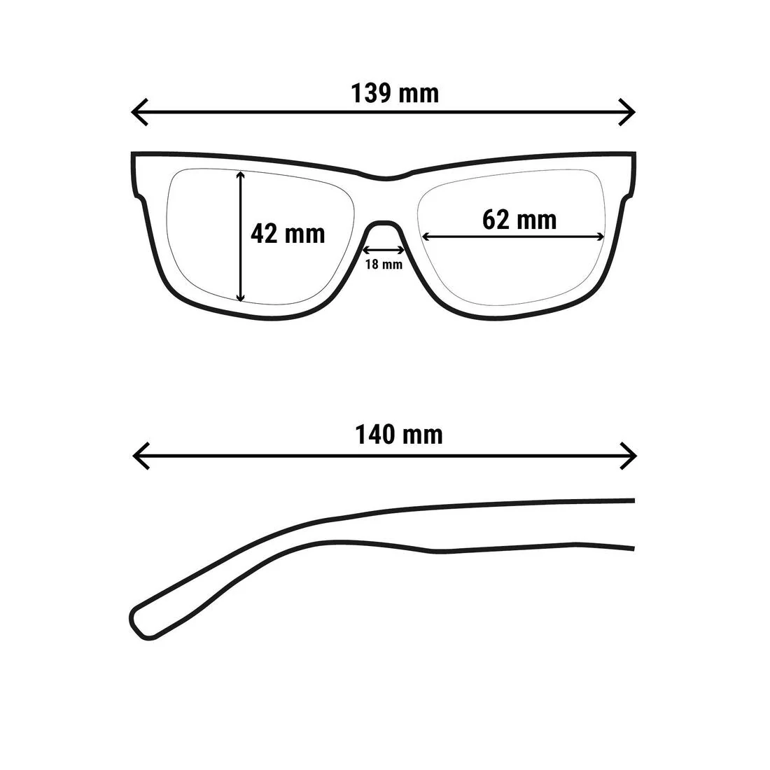Adults Category 3 Hiking Sunglasses MH140 - Image 66