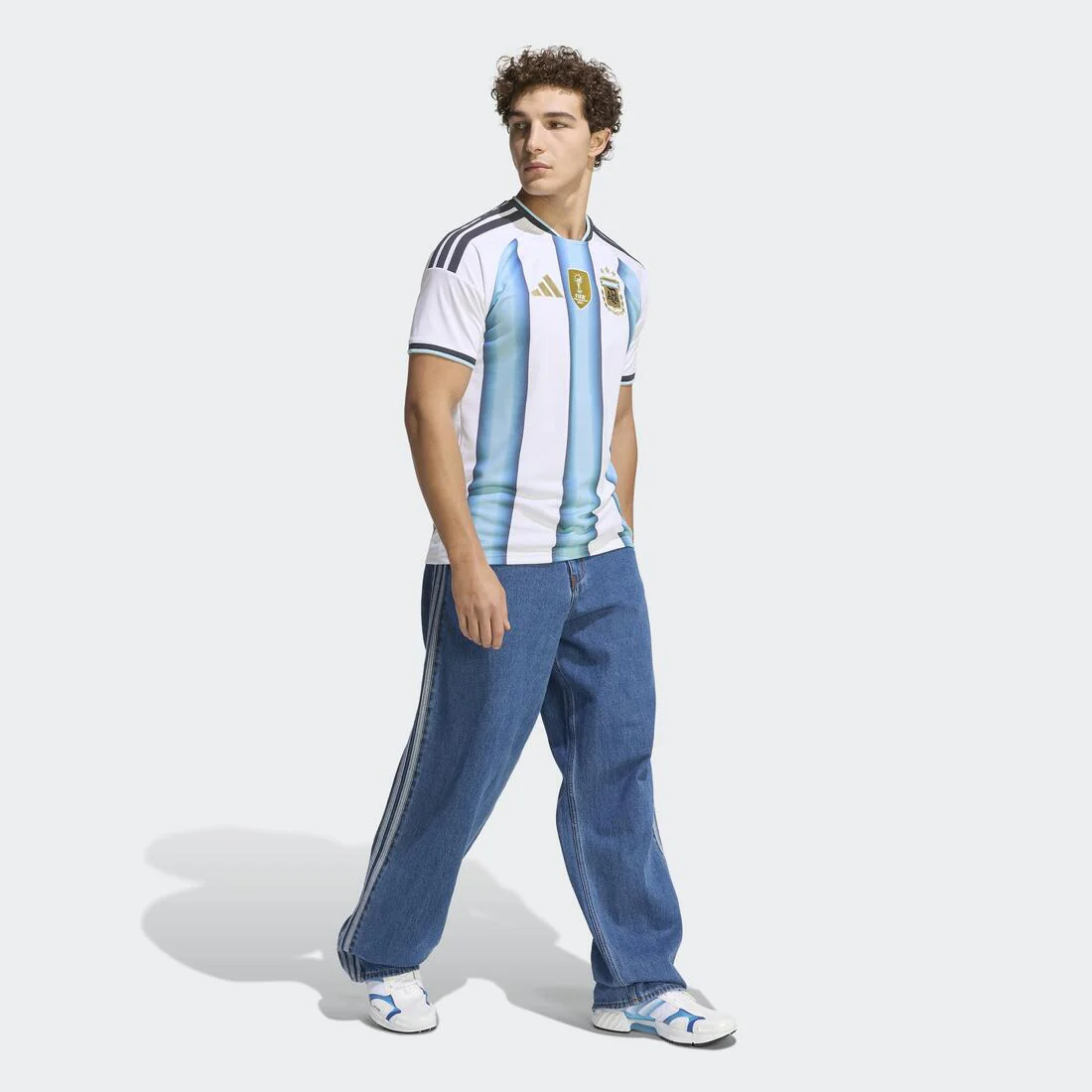 Argentina 26 Home Replica Jersey, White - Image 5