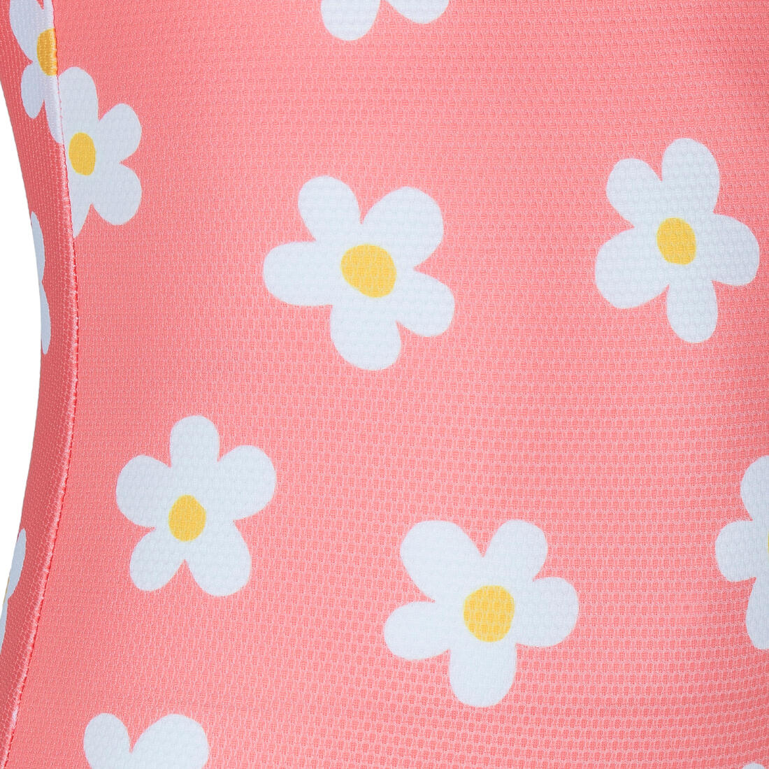 Baby Girls' 1-Piece Swimsuit waffle texture coral Flower print - Image 10
