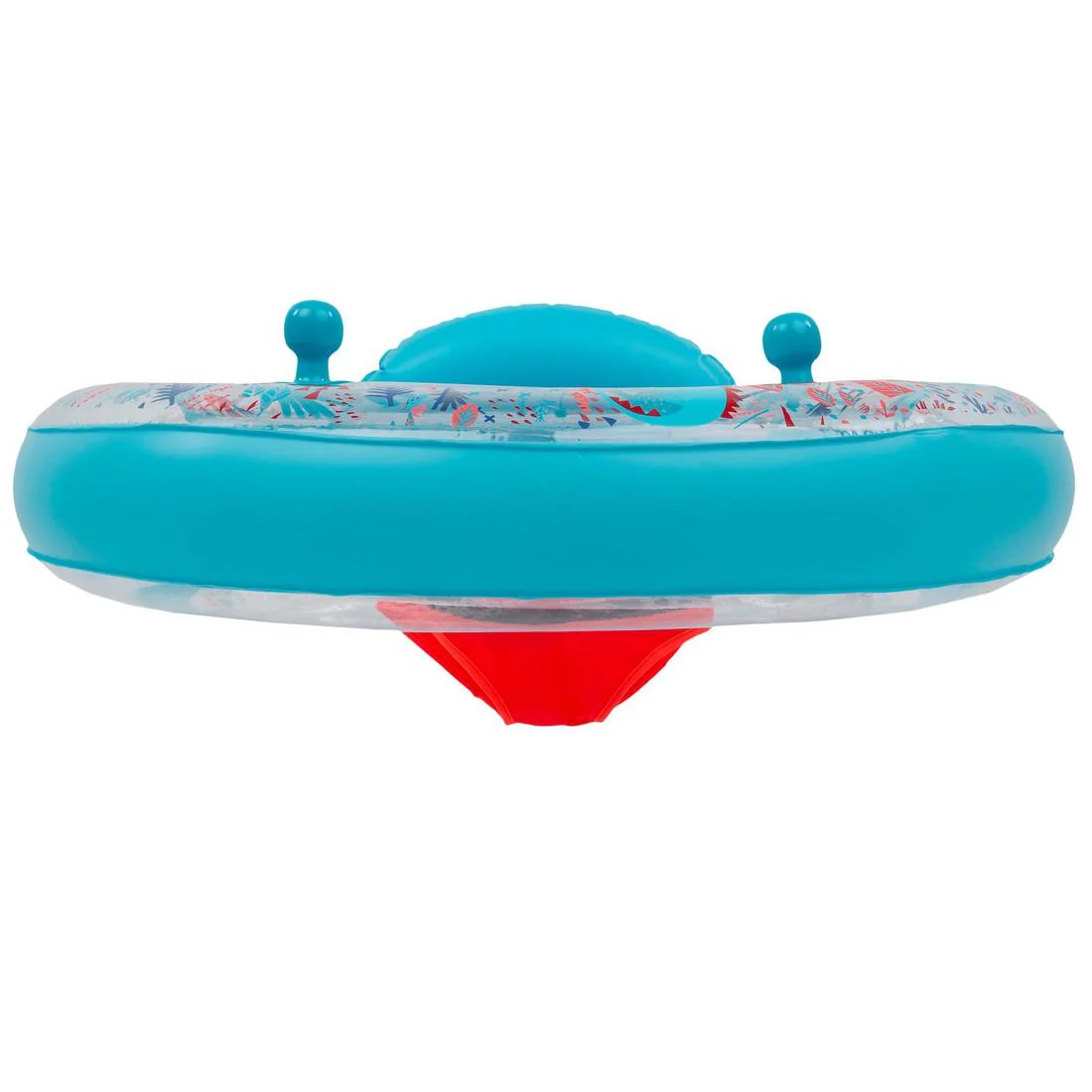 Baby's inflatable pool ring, seat and handles for infants 7- 15 kg transparent - Image 2