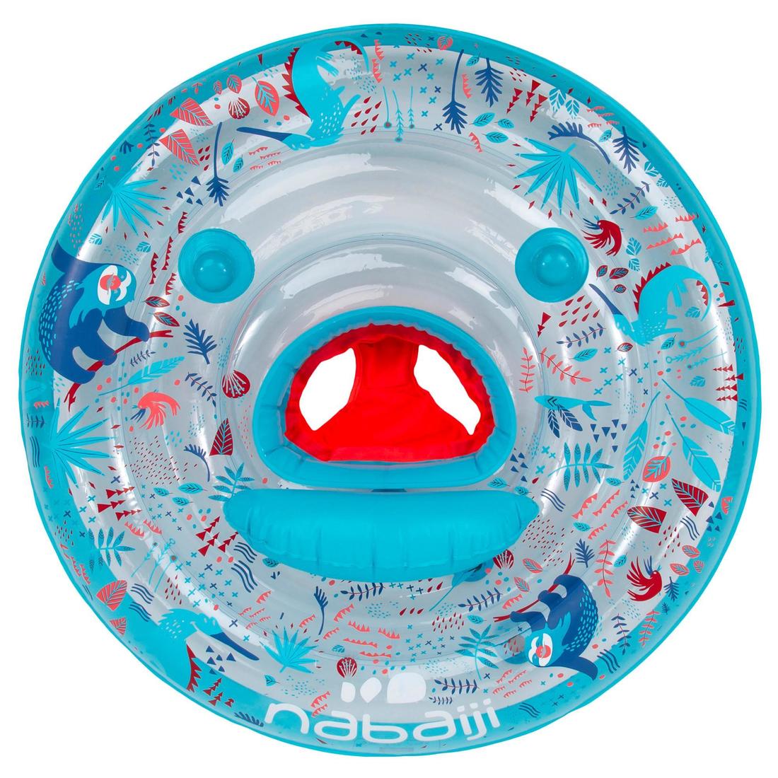 Baby's inflatable pool ring, seat and handles for infants 7- 15 kg transparent - Image 3