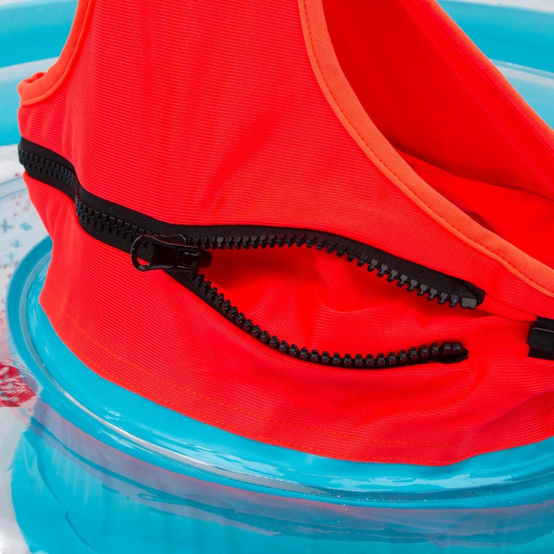 Baby's inflatable pool ring, seat and handles for infants 7- 15 kg transparent - Image 7