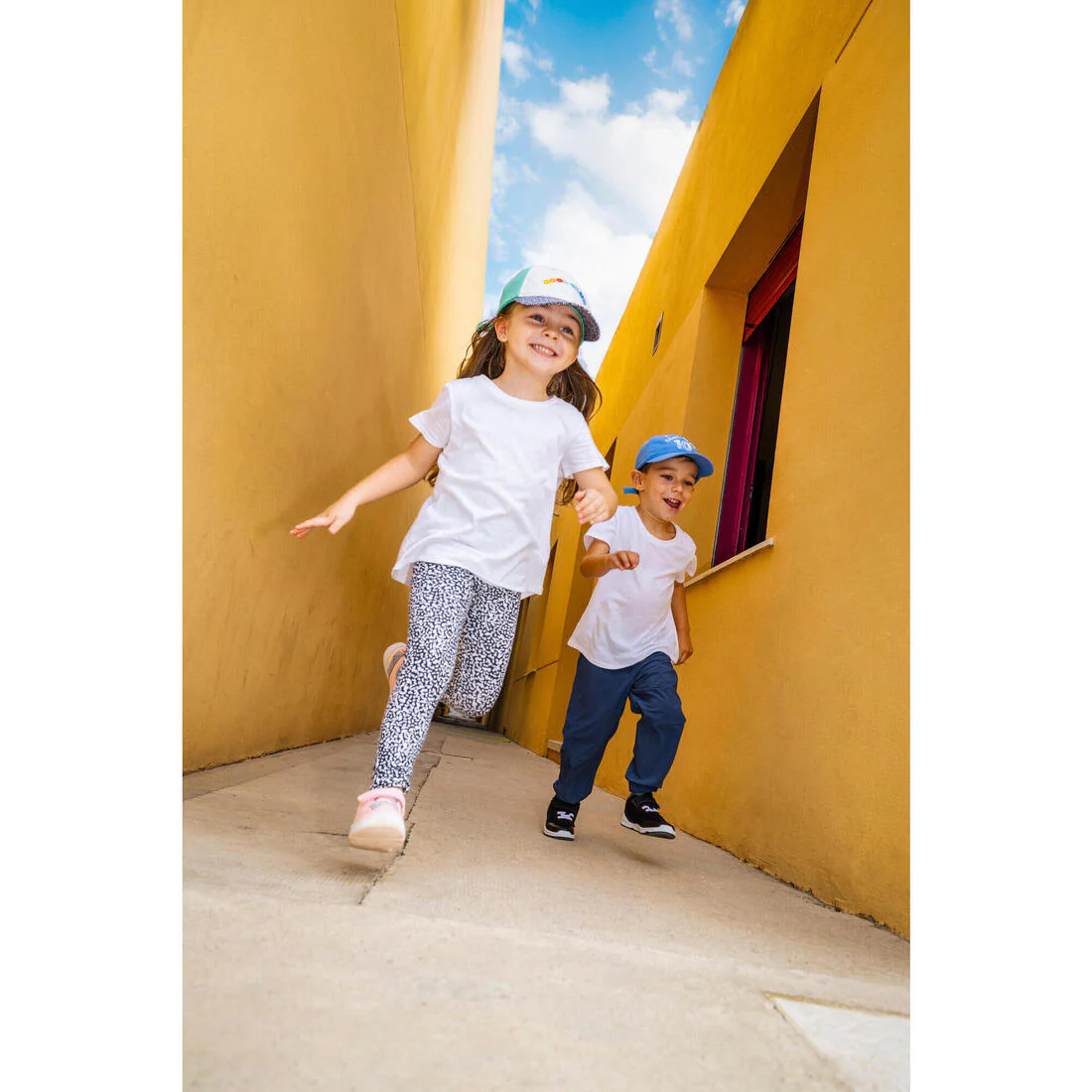 Baby's Unisex Adjustable Multisport Cap - Pink White Terracotta - Image 41