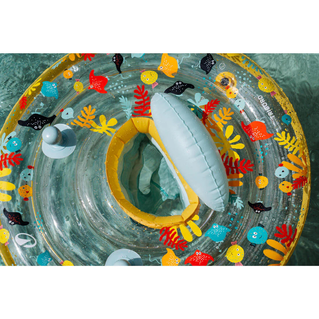 Baby seat swim ring with handles 7-15 kg - allfish yellow - Image 12