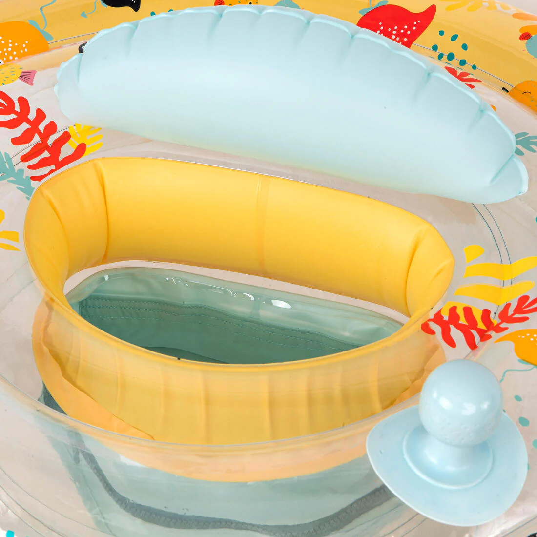 Baby seat swim ring with handles 7-15 kg - allfish yellow - Image 5