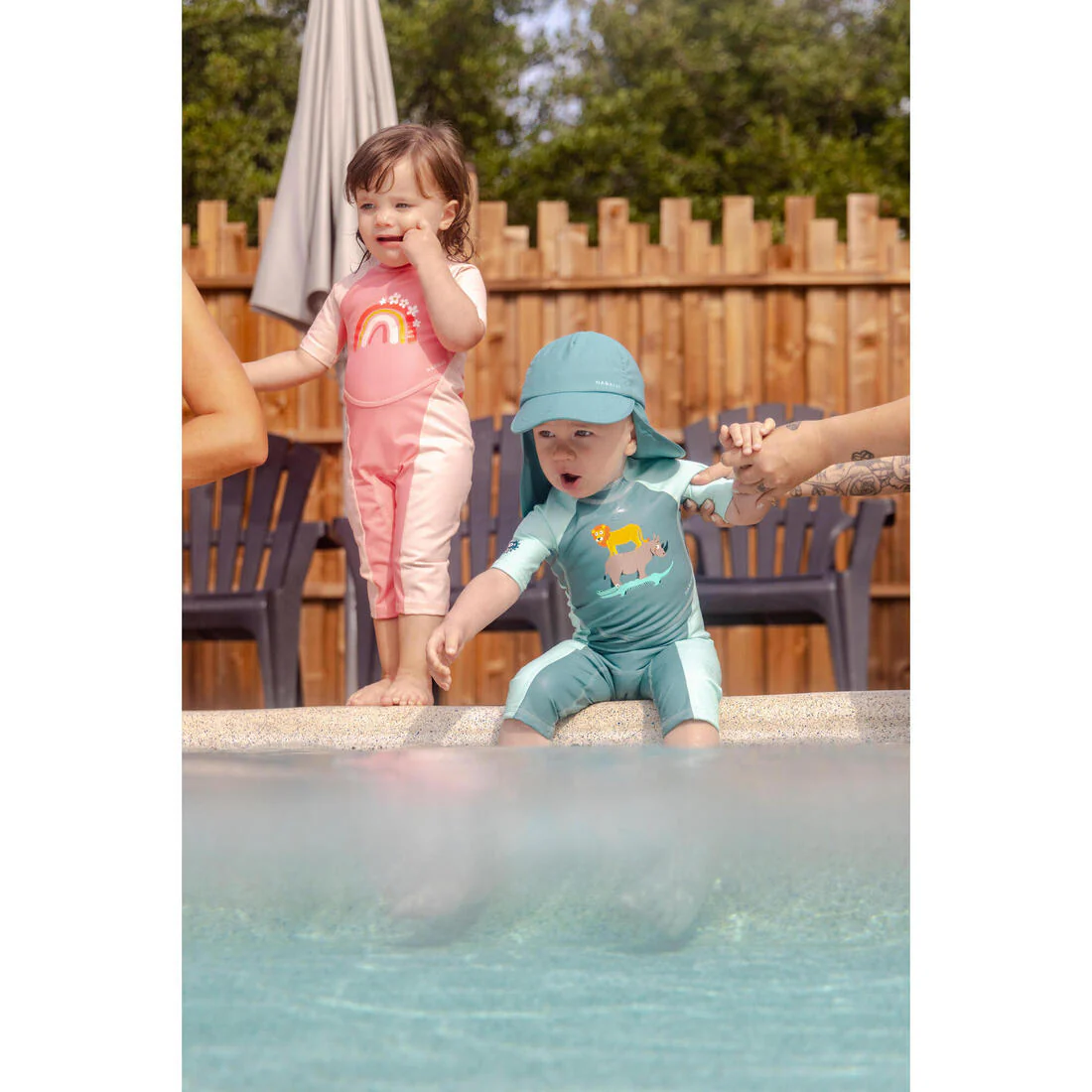 Baby UV Protection Wetsuit Kloupi - Panda Print - Image 17