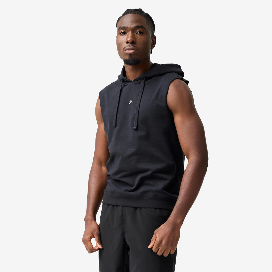 Boxing Hooded Tank Top - Black