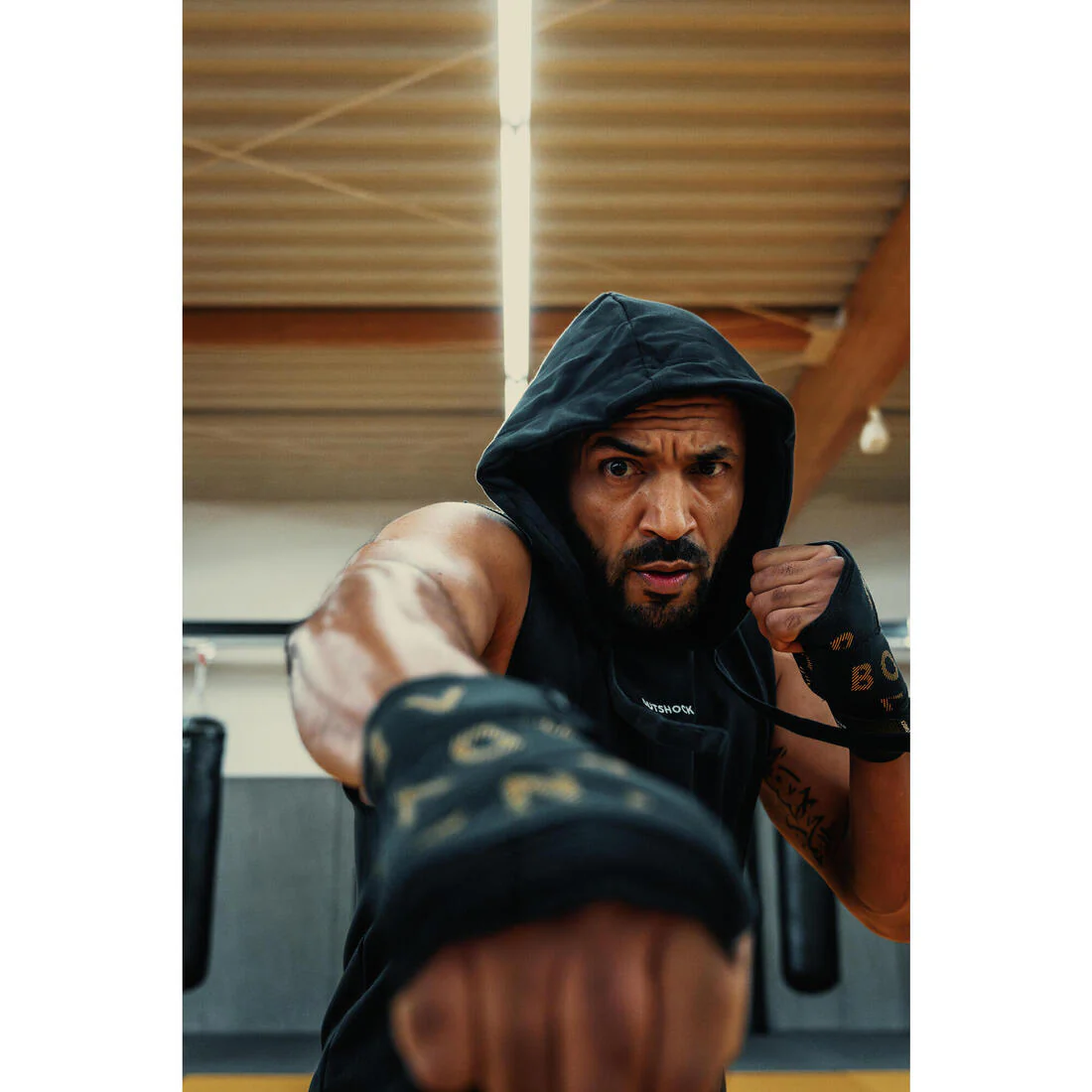 Boxing Hooded Tank Top - Black - Image 11
