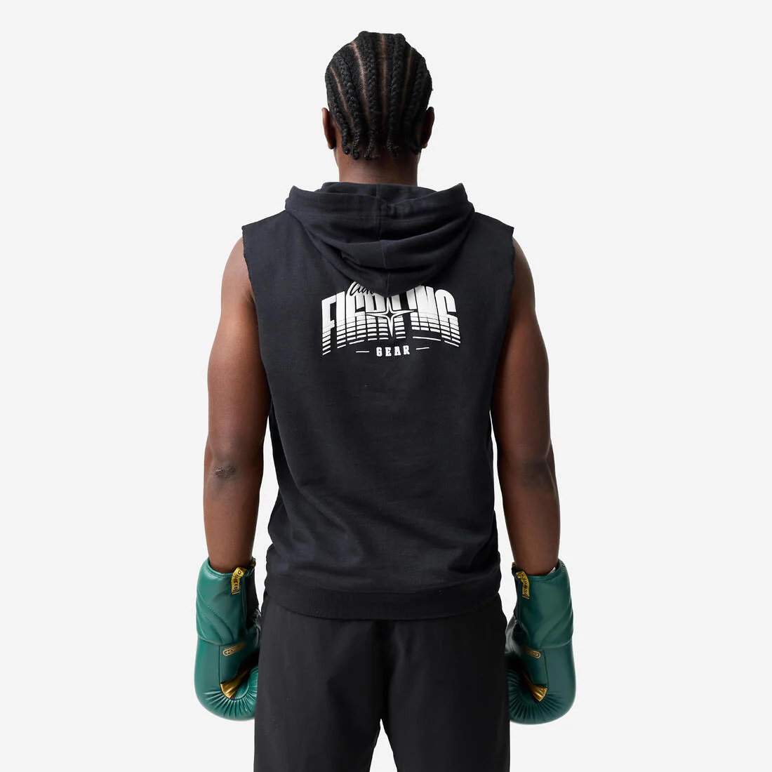 Boxing Hooded Tank Top - Black - Image 8